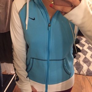 Nike blue/white athlete jacket